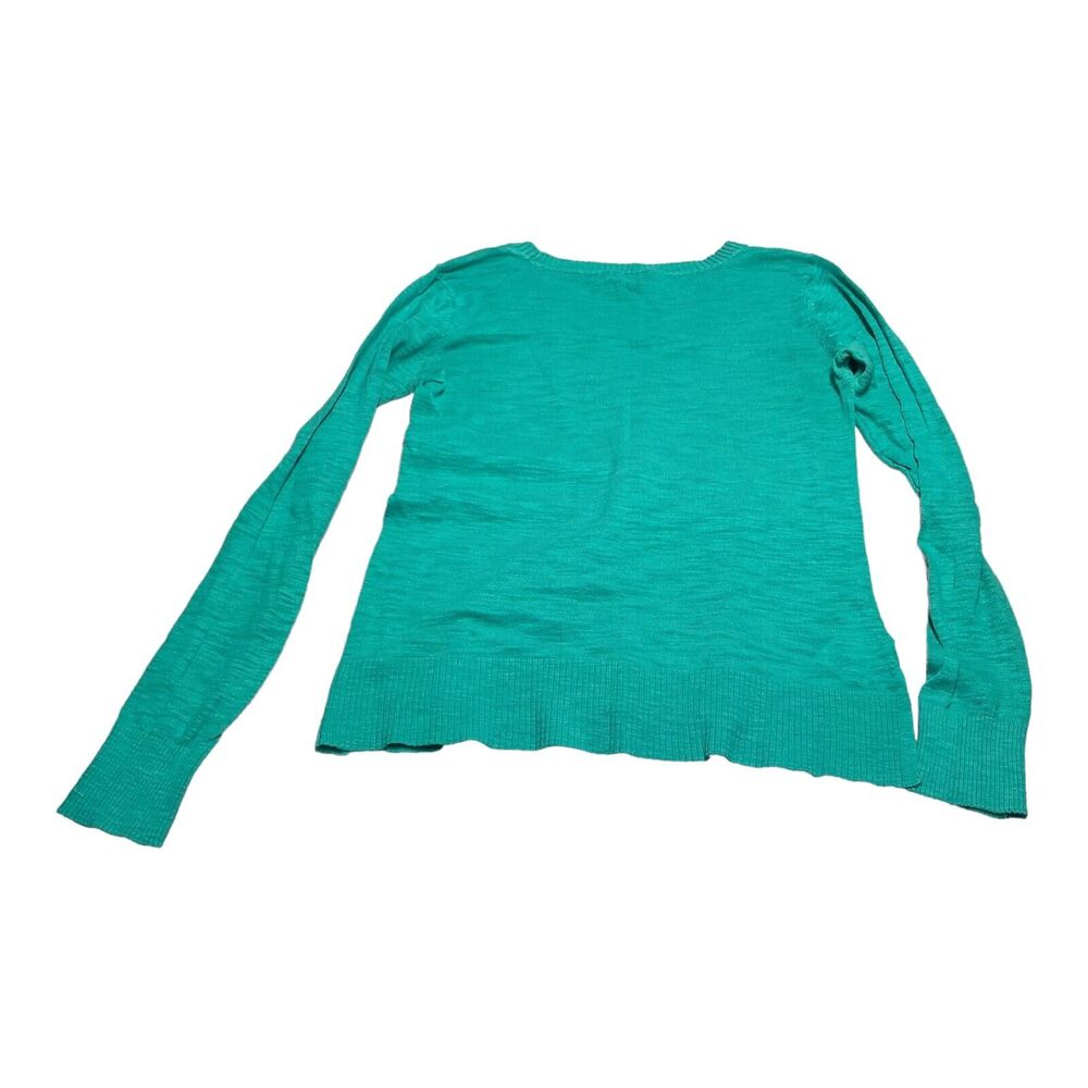 Eddie Bauer Sweater Women's XS Teal 100% Cotton Round Neck Long Sleeve Pullover - Picture 2 of 7